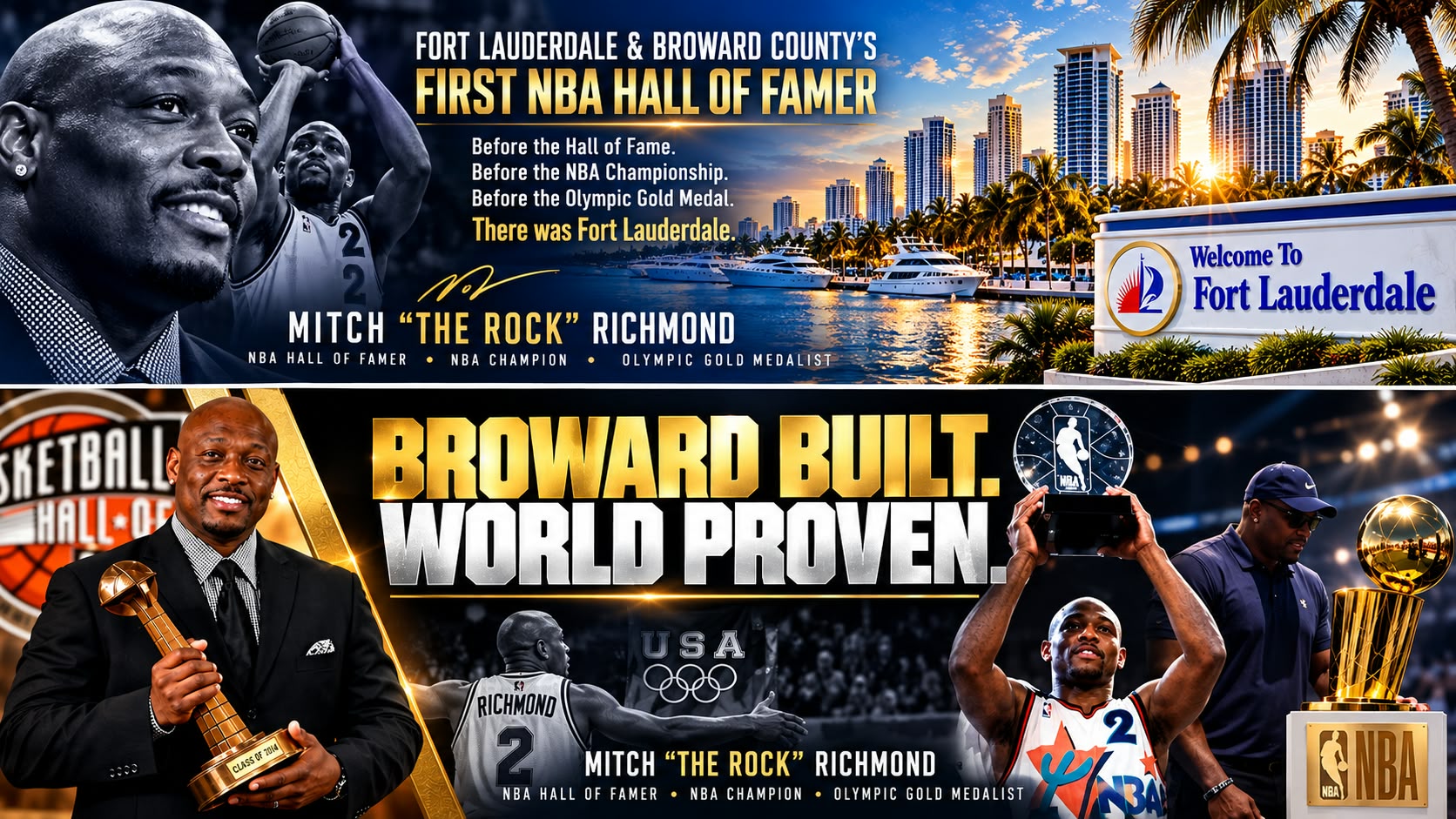Mitch 'The Rock' Richmond — Broward Built. World Proven. Fort Lauderdale & Broward County's First NBA Hall of Famer